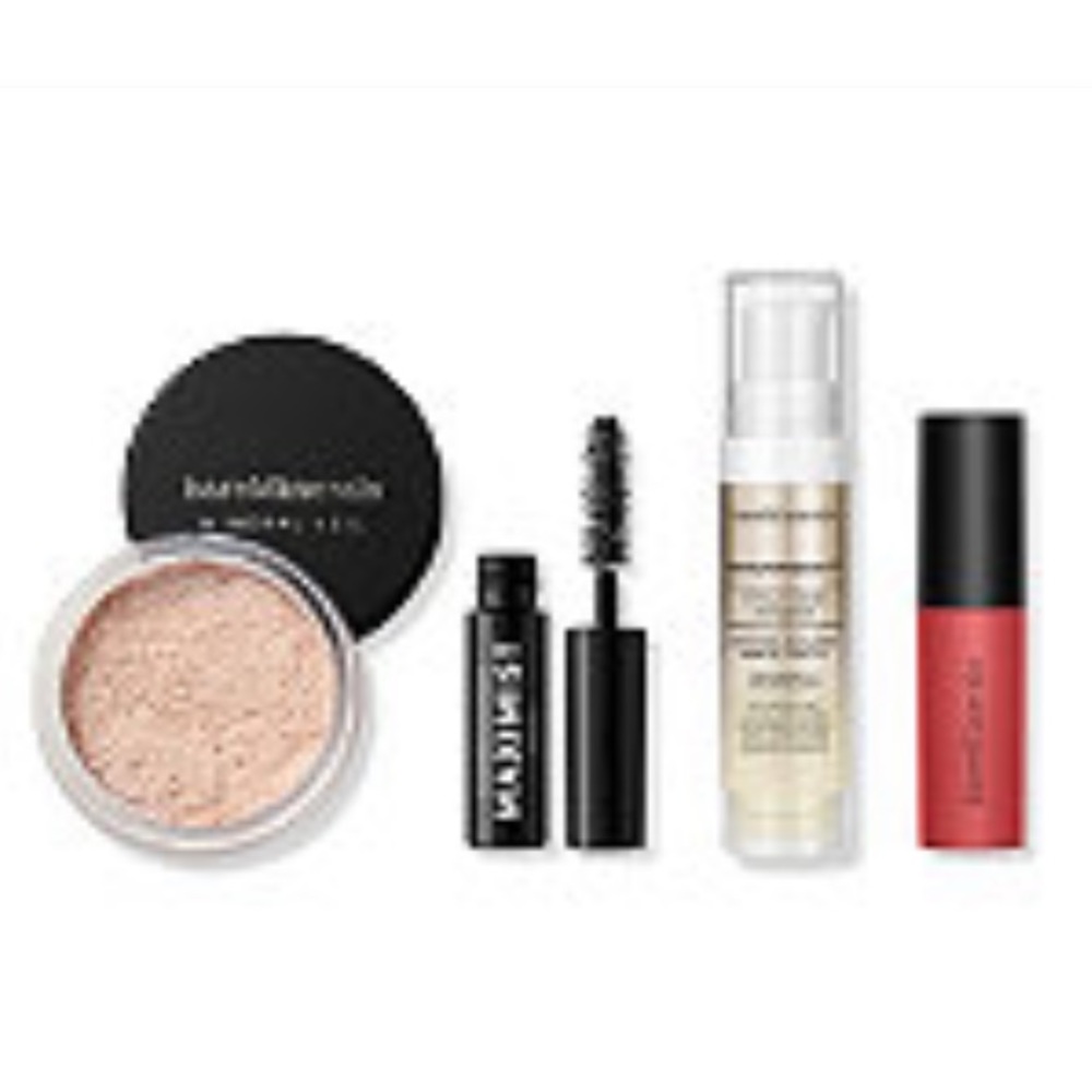 BareMinerals 4p Skinlongevity Serum Mascara Liquid Lipstick Mineral Veil $50